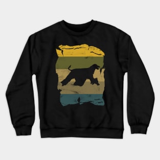 Afghan Hound Distressed Vintage Retro Silhouette Crewneck Sweatshirt